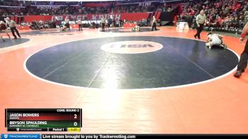 1A 138 lbs Cons. Round 2 - Jason Bowers, Dakota vs Bryson Spaulding, Elmhurst (IC Catholic)