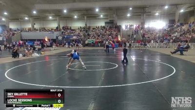 AA 106 lbs Quarterfinal - Locke Sessions, Independence vs Sky Gillette, Karns