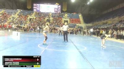 106 lbs Champ. Round 1 - Griffin Magee, West Fargo Sheyenne vs Cole Sauvageau, Fargo Davies