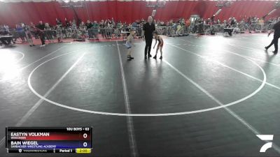 63 lbs Cons. Round 1 - Eastyn Volkman, Wisconsin vs Bain Wiegel, Sarbacker Wrestling Academy