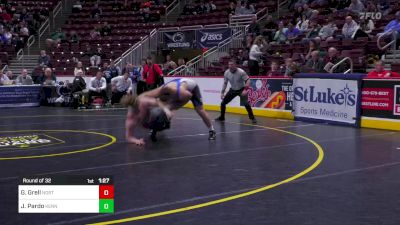 285 lbs Round Of 32 - Gavin Grell, Northampton vs John Pardo, Kennett