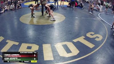 122 lbs Cons. Round 3 - Tobias Lombera, Elite Force Wrestling Club vs Kobe Negrete, Wright Wrestling Academy