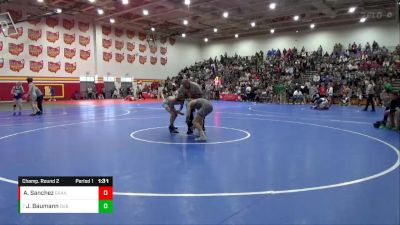 126 lbs Champ. Round 2 - Joseph Baumann, Dublin Coffman vs Andy Sanchez, Granville