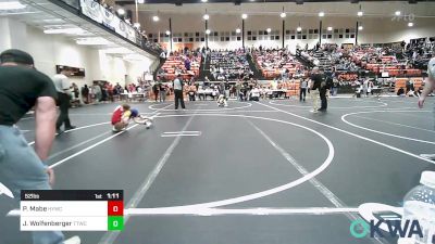 52 lbs 3rd Place - Parker Mabe, Hilldale Youth Wrestling Club vs Jaxon Wolfenberger, Team Tulsa Wrestling Club