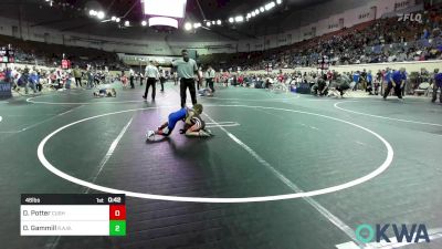 46 lbs Round Of 64 - Denver Potter, Cushing Tigers vs Dwight Gammill, R.A.W.