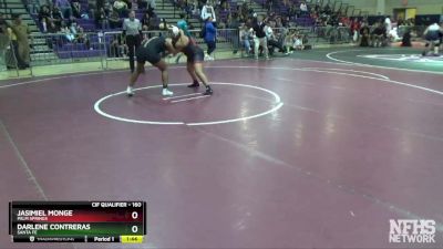 160 lbs Quarterfinal - Darlene Contreras, Santa Fe vs Jasimiel Monge, Palm Springs