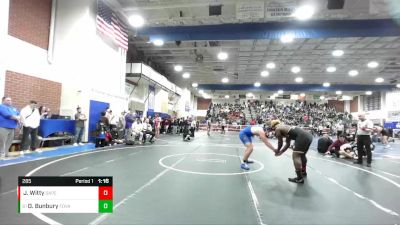 285 lbs Champ. Round 1 - Dylan Bunbury, Fountain Valley vs Jerry Witty, San Pedro