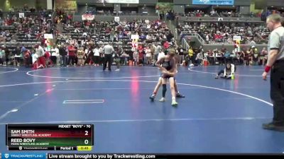 70 lbs Cons. Round 2 - Sam Smith, Sebolt Wrestling Academy vs Reed Bovy, Moen Wrestling Academy