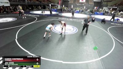 106 lbs Champ. Round 2 - Aaron Contreras, California vs Jax Vang, Red Wave Wrestling