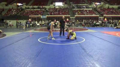 116 lbs Quarterfinal - Isabelle Salois, Cut Bank vs Avrey Robinson, LG Girls