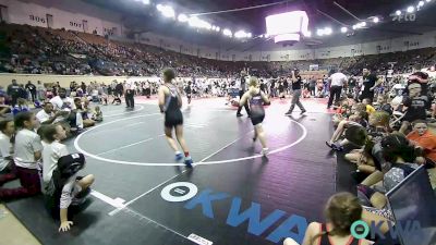 92 lbs Rr Rnd 1 - Harley Miller, NE Cobras Black vs Aubrey Jardot, NW Twister Sisters