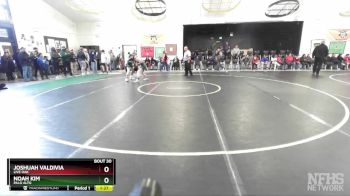 132 lbs Champ. Round 1 - Joshuah Valdivia, Live Oak vs Noah Kim, Palo Alto