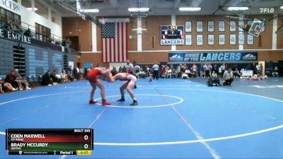 150 lbs Cons. Round 4 - Coen Maxwell, Mt Ridge vs Brady Mccurdy, Uintah