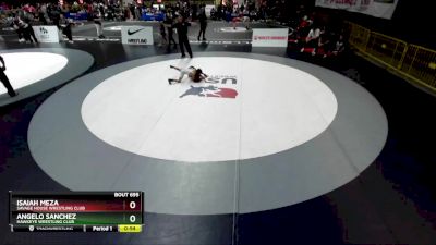 49 lbs Quarterfinal - Isaiah Meza, Savage House Wrestling Club vs Angelo Sanchez, Hawkeye Wrestling Club