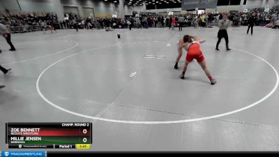 130 lbs Champ. Round 2 - Millie Jensen, Nebraska vs Zoe Bennett, ReZults Wrestling