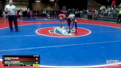 2A-106 lbs Quarterfinal - Ayden Palmer, Callaway vs Brice Rasberry, Fellowship Christian School