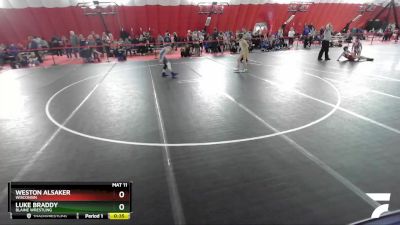 108 lbs Champ. Round 1 - Weston Alsaker, Wisconsin vs Luke Braddy, Blaine Wrestling