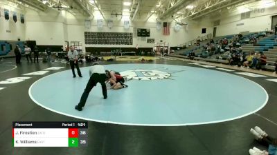 126 lbs Placement - Kolby Williams, Cheyenne East vs Justin Firestien, Eaton