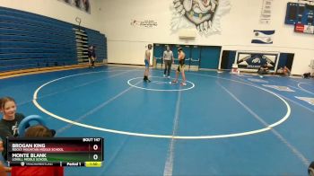 155 lbs Round 3 - Brogan King, Rocky Mountain Middle School vs Monte Blank, Lovell Middle School