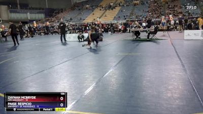 136 lbs Semis & 3rd Wb (16 Team) - Zaynah McBryde, Life University vs Paige Respicio, University Of Providence