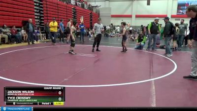 90 lbs Champ. Round 1 - Tyce Crosswy, Tennessee Valley Wrestling vs Jackson Wilson, Ironclad Wrestling Club