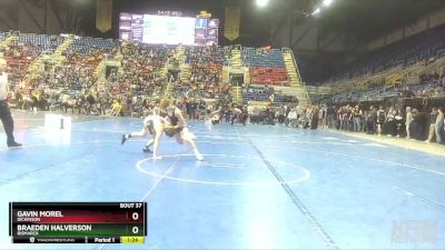 120 lbs Champ. Round 1 - Gavin Morel, Dickinson vs Braeden Halverson, Bismarck