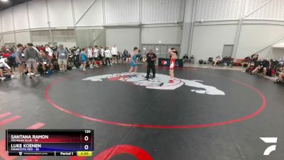 120 lbs Semis & 3rd Wb (16 Team) - Santana Ramon, Michigan Blue vs Luke Koenen, Minnesota Red