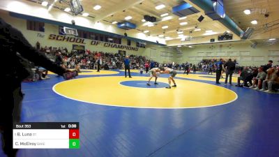 135 lbs Consi Of 16 #1 - Bryce Luna, St. Francis vs Caleb McElroy, Bakersfield