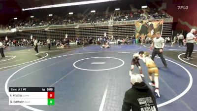 62 lbs Consi Of 8 #2 - Knox Mathis, Cowboy Kids WC vs Grant Bertsch, Baker WC