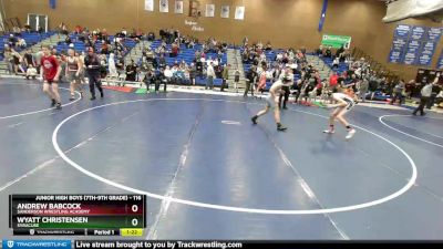 116 lbs Champ. Round 2 - Andrew Babcock, Sanderson Wrestling Academy vs Wyatt Christensen, Syracuse