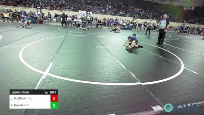 73 lbs Quarterfinal - Lincoln McPhail, Team Tulsa Wrestling Club vs Kannon L Guillet, Poteau Youth Wrestling Academy