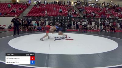 80 kg Cons 8 #2 - Riley Johnson, MWC Wrestling Academy vs Gavin Craner, Michigan Grappler Training Center