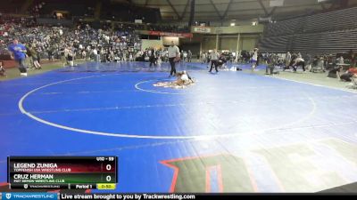 59 lbs 3rd Place Match - Cruz Herman, Mat Demon Wrestling Club vs Legend Zuniga, Toppenish USA Wrestling Club