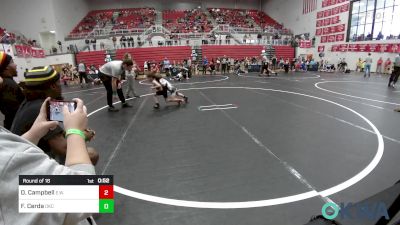 43 lbs Round Of 16 - Oliver Campbell, Elgin Wrestling vs Fernando Cerda, OKC Saints Wrestling