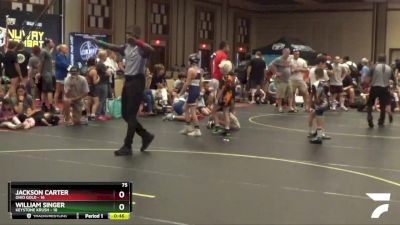 75 lbs Semis & 1st Wrestleback (8 Team) - William Singer, Keystone Krush vs Jackson Carter, Ohio Gold