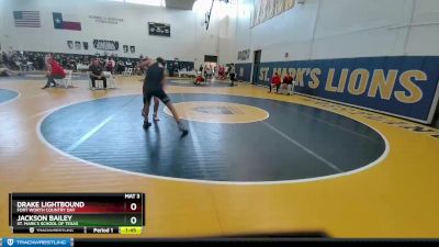 126 lbs Champ. Round 2 - Drake Lightbound, Fort Worth Country Day vs Jackson Bailey, St. Mark`s School Of Texas