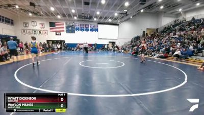 120 lbs 3rd Place Match - Waylon Milnes, Wheatland vs Wyatt Dickinson, Worland