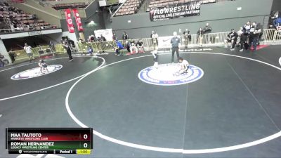 85 lbs Semifinal - Maa Tautoto, Hawkeye Wrestling Club vs Roman Hernandez, Legacy Wrestling Center