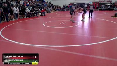 127 lbs Quarterfinal - Adam Devlaeminck, Minneota vs Landon Marthaler, Marshall