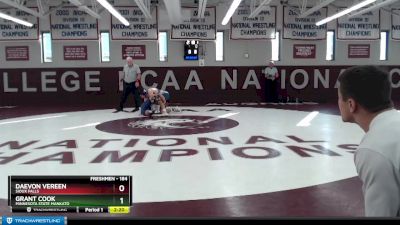 184 lbs 1st Place Match - Daevon Vereen, Sioux Falls vs Grant Cook, Minnesota State Mankato