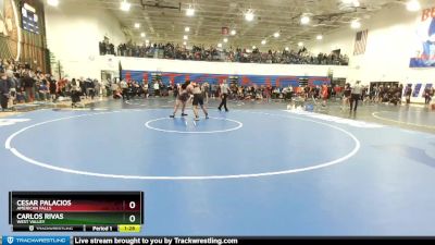 220 lbs Champ. Round 1 - Cesar Palacios, American Falls vs Carlos Rivas, West Valley