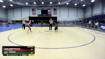 132 lbs Semifinal - Emily Sindoni, Tioga vs Joan Demetroules, Putnam Valley