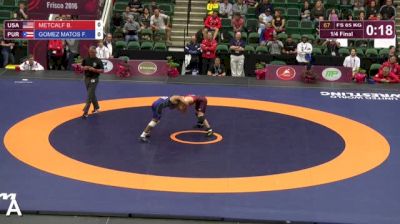 65 1/4 Final - Brent Harold METCALF, United States vs Franklin GOMEZ MATOS, Puerto Rico