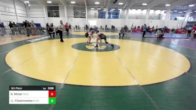 136 lbs 5th Place - Kaleb Miner, Keene NH vs Landon Fitzsimmons, Rhode Rage WC