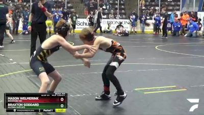 66 lbs Cons. Round 3 - Braxton Goddard, Alcona Matcats vs Mason Welmerink, Rockford WC