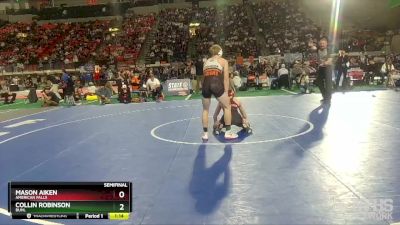 3A 138 lbs Semifinal - Collin Robinson, Buhl vs Mason Aiken, American Falls