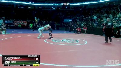 100 lbs Cons. Round 2 - Sadie Corn, Olathe vs Chasey Karabell, Eaglecrest