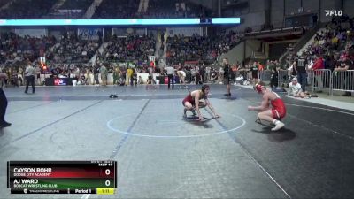 120 lbs Quarterfinal - Aj Ward, Bobcat Wrestling Club vs Cayson Rohr, Dodge City Academy