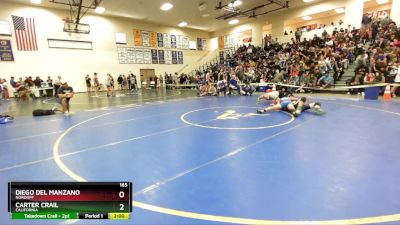 165 lbs Champ. Round 2 - Diego Del Manzano, Nordoff vs Carter Crail, California