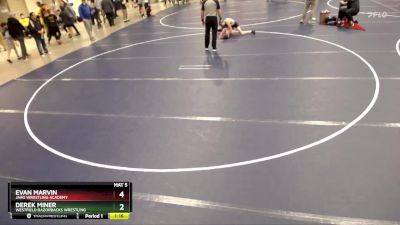 106 lbs Cons. Round 5 - Derek Miner, Westfield Razorbacks Wrestling vs Evan Marvin, JARO Wrestling Academy